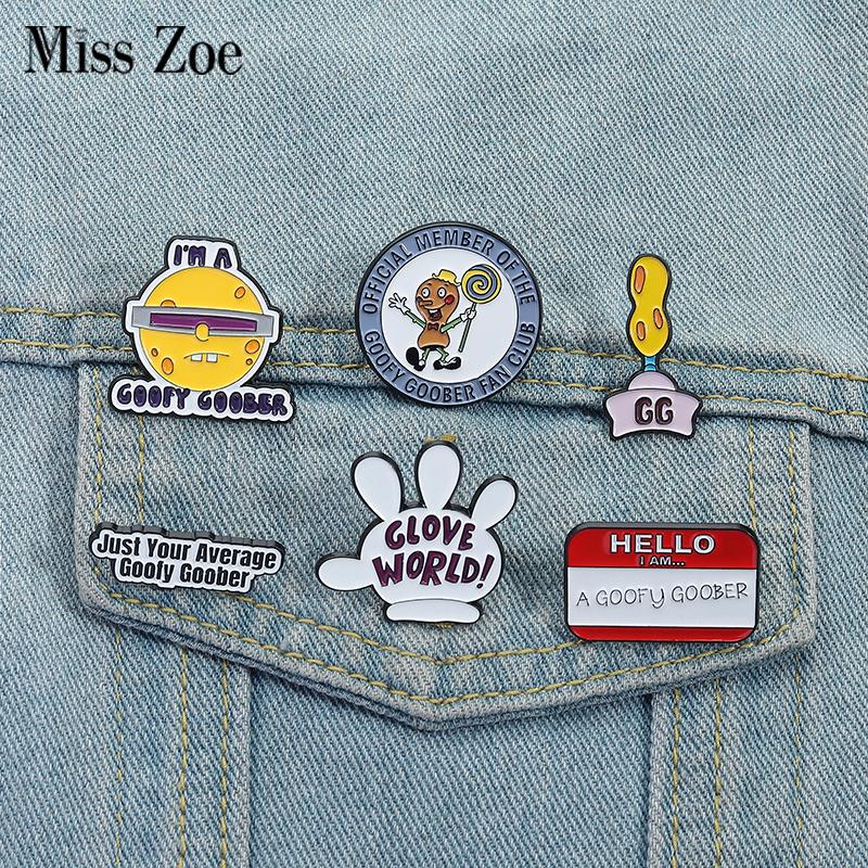 Cartoon Anime Enamel Pins Custom Just Your Average Goofy Goober Brooches Lapel Badges Clothes Funny Jewelry Gift for Kid Friends