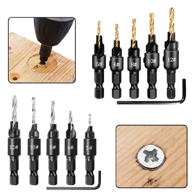 Professional Wood Plug Cutter Drill Cutting Tool Drill Bit Set Straight And Tapered Taper Woodworking Cork Drill Bit