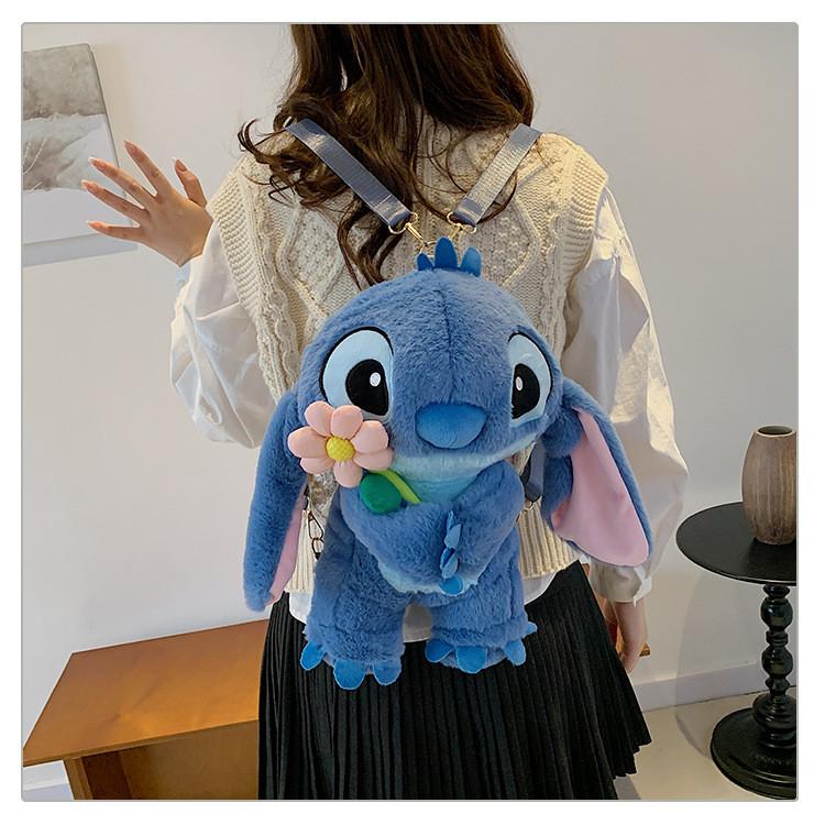 Lilo Stitch Plys Tegneserie Rygsæk Til Piger Med Lynlås Og Lomme Til Afslappet Rejse