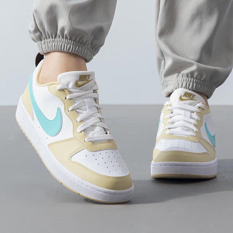 Nike Court Borough COURT BORO Leather Low Top Skateboard Shoes Yellow White Unisex HM3726-731