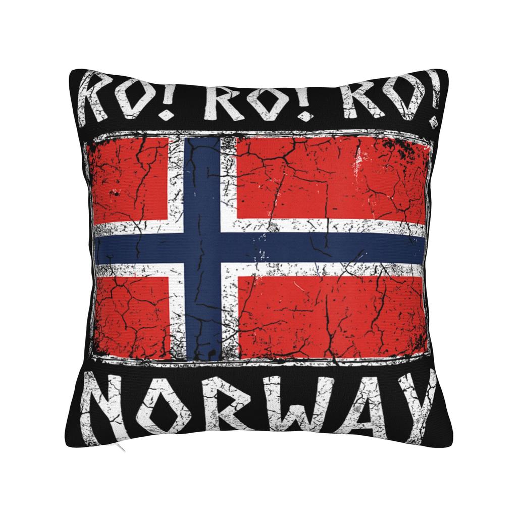 Norway Vintage Sports Design Norge Norwegian Pillow Cover Cushion Cover Retro Trendy Pillow Case For Wedding Party Home Decor