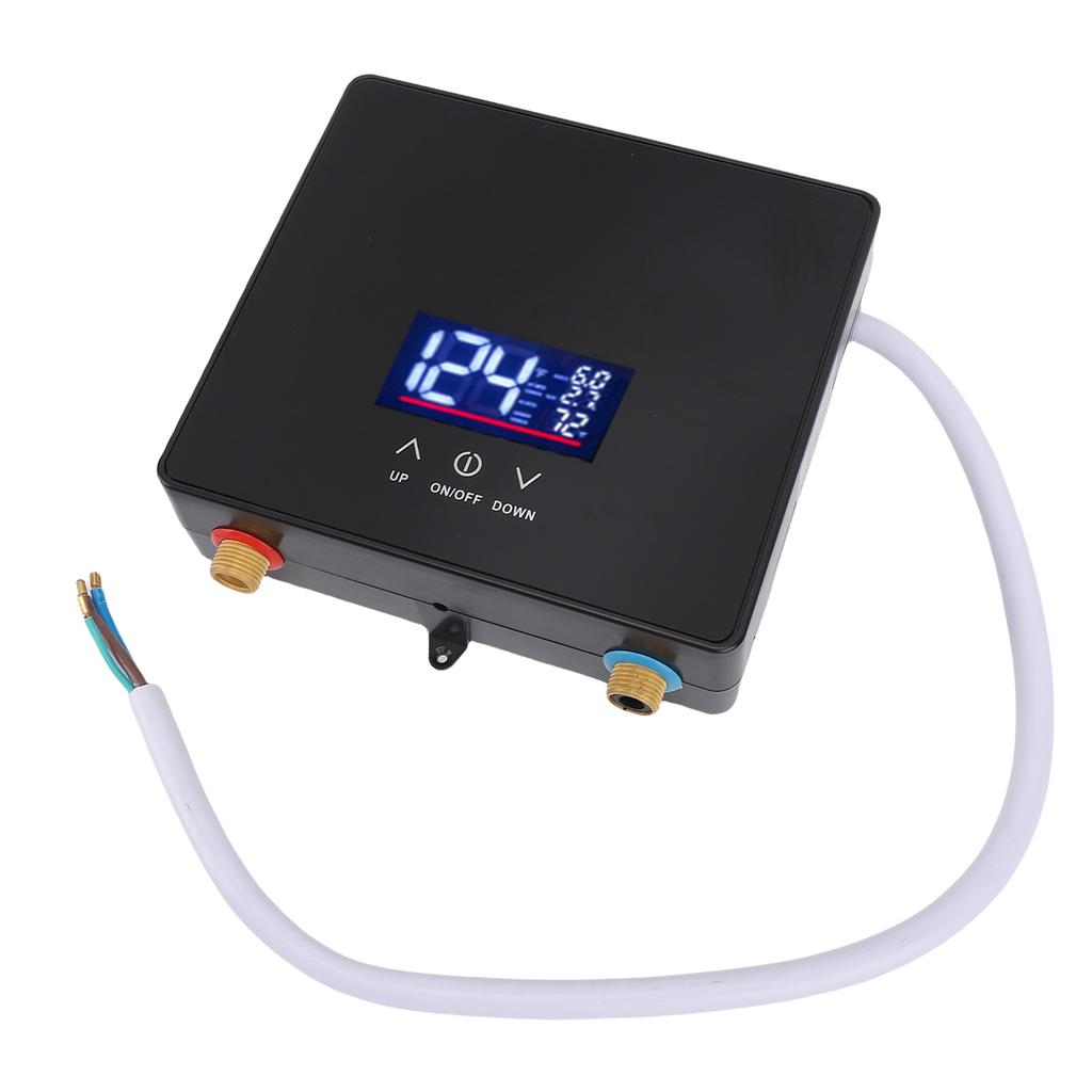 Electric Water Heater 6000w Black LCD Display Under Sink Water Heater for Kitchens Apartments Bathrooms RVs