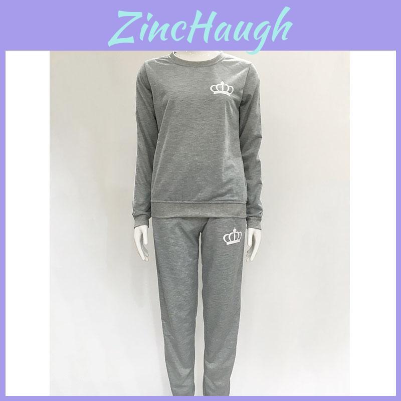 Luxurious Fashion Round Neck Sweater Pants Suit For Women With Timeless Appeal