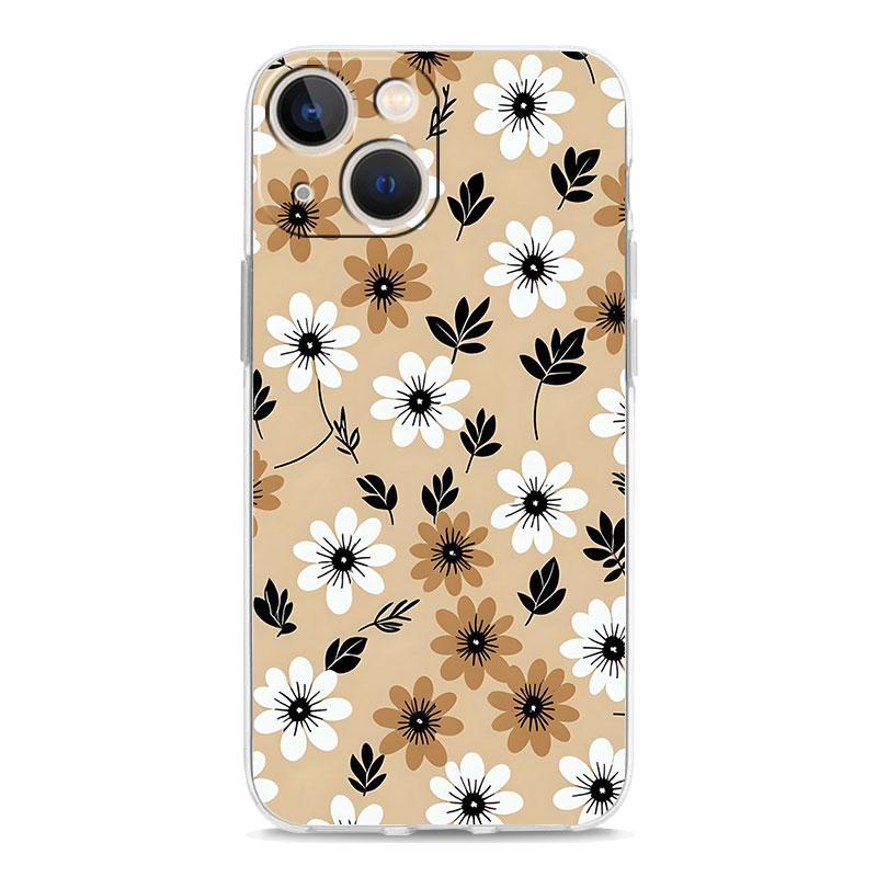 Handyhülle Für iPhone 17 Hüllen iPhone Air 16 15 12 13 14 Pro Max 7 8 Plus 16Pro iPhone11 Klare Weiche Hülle Blumenkunst