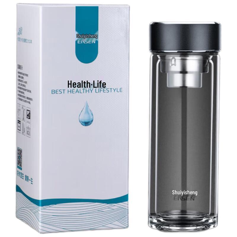 Premium Portable Double Wall Glass Tea Infuser Bottle