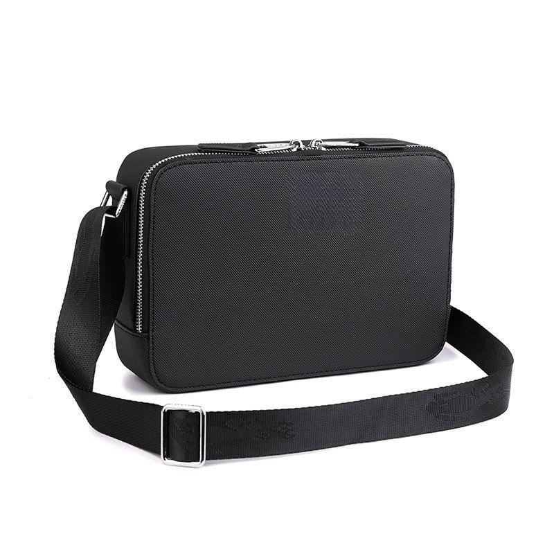Men's Casual Vertical Crossbody Briefcase - Single Shoulder Solid Color Trend
