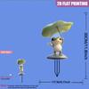 Frogs with Umbrellas, 2D Flat Acrylic Garden Piles, Bohemian Outdoor Decor for Gardens, Potted Plants, Gifts, Christmas Season, Halloween