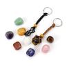 DIY Keychain Unfinished String Lanyard Keychain Crystal Stone Holder Cage Keyring Unique Jewelry Making Craft