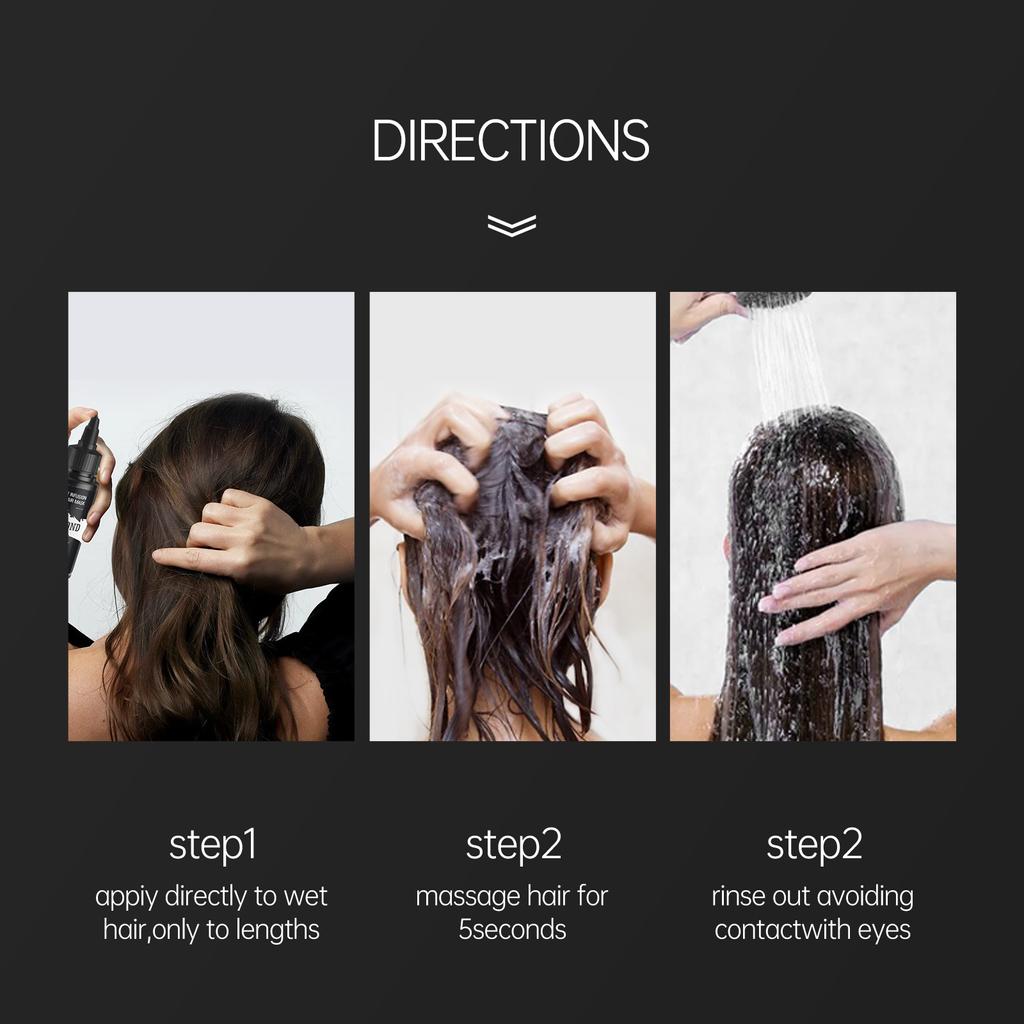 PURC Five Second Water Hair Mask Fury, Dry, and Fluffy Care Huile liquide cuite au four, masque capillaire lisse et revitalisant sans vapeur
