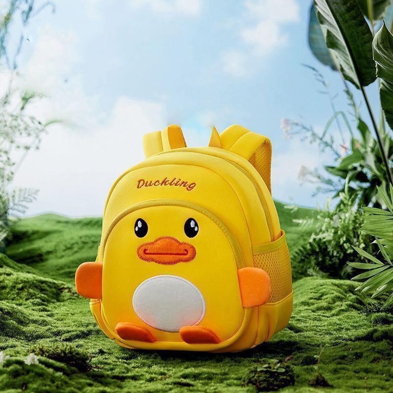 Dinosaur & Duck Backpack for Kids - Cute School Entry Bag for Boys & Girls