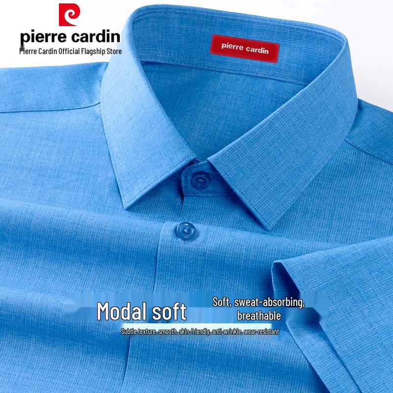 Pierre Cardin Men's Modal Anti-Wrinkle Short-Sleeve Business Shirt