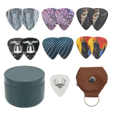 13 Pcs Guitar Picks Medium Celluloid Guitar Plectrums with Box Instrument AccessoriesTexture