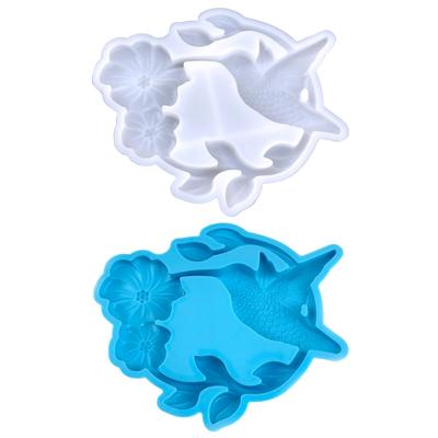 Semi-stereoscopic Hummingbird Wall Ornaments Drop Glue Mold Diy Wall Pendant Desktop Decoration Epoxy Silicone Mold
