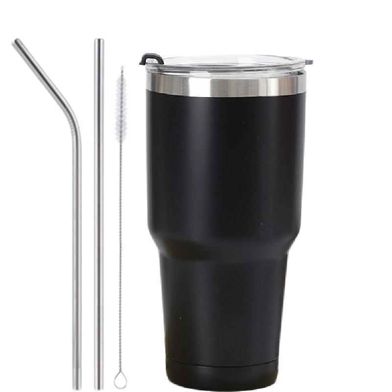 

Кружка-поильник 30 унций Большой вместимости Вакуумные чайники из нержавеющей стали Спортивные чашки Термос чёрный