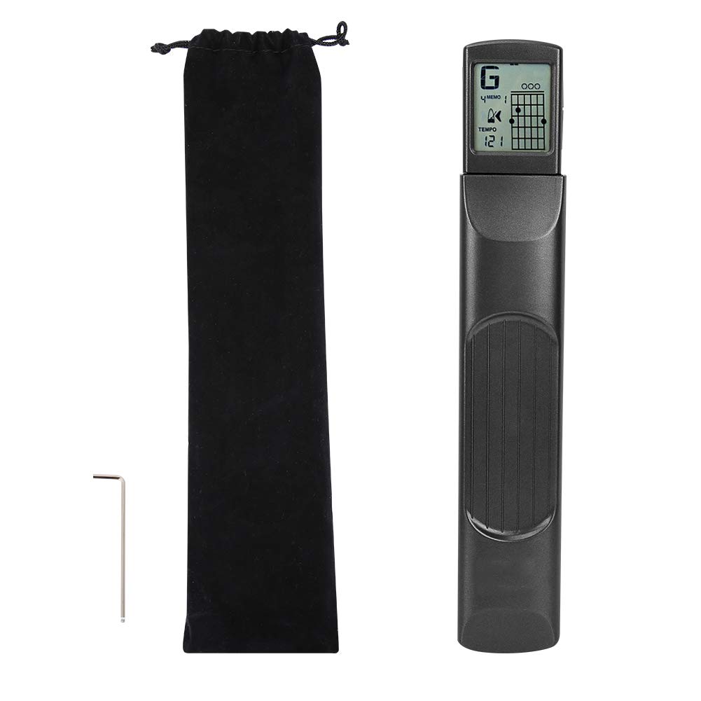 Pocket Guitar Chord Trainer, Rotatable, Lightweight, Portable, Noiseless, Interference-Resistant, 6-String Guitar Practice Tool with Chord Chart