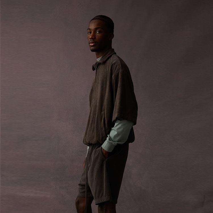 Fear of God Essentials Drop 2 Spring/Summer 2023 Long Sleeve Half-Zip Mid-Length Shirt Men Tops Off-Black 125BT224090F