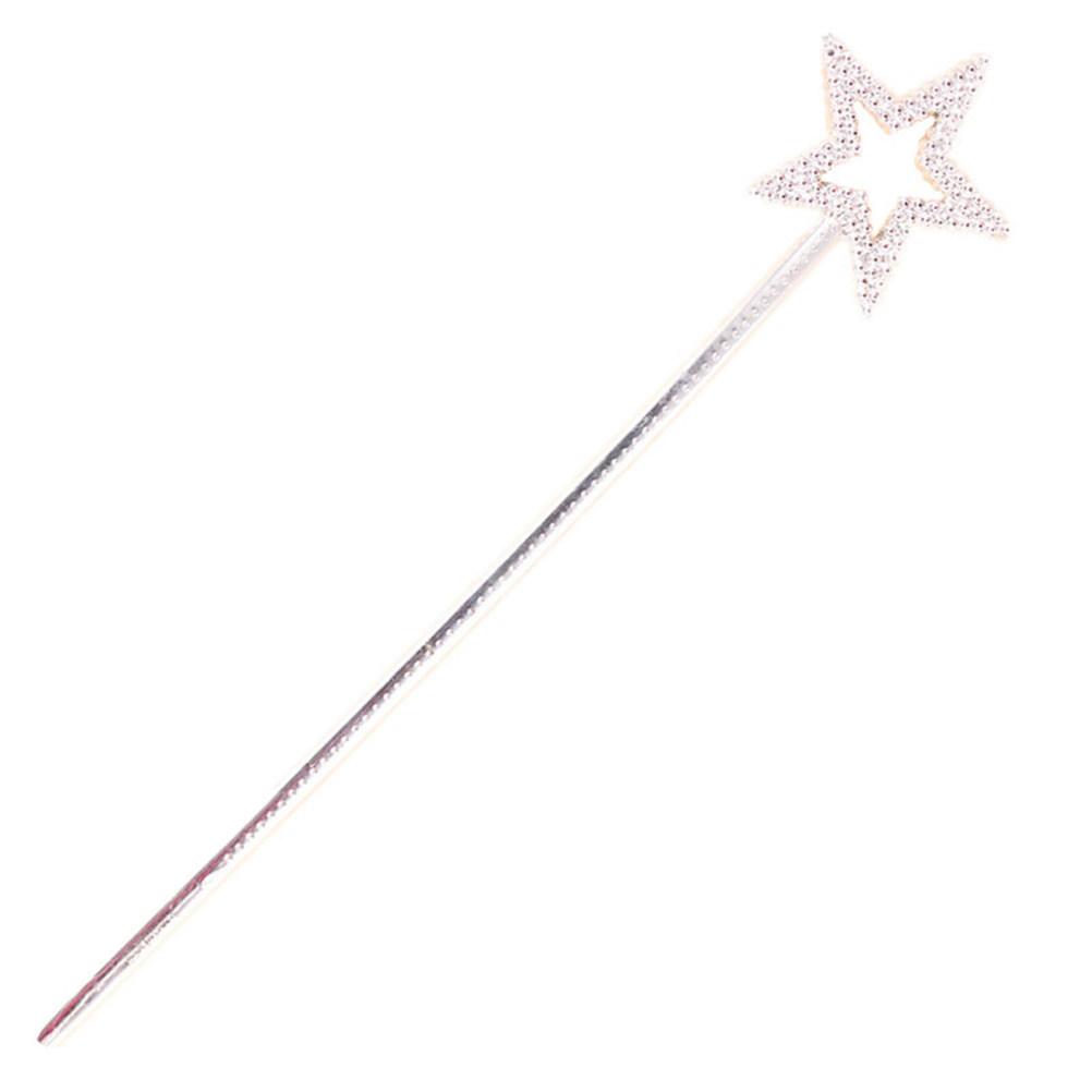 6Pcs Electroplating Pentagram Star Fairy Wand Plastic Magical Play Props for Birthday Party Wands Electroplating Pentagram Wand
