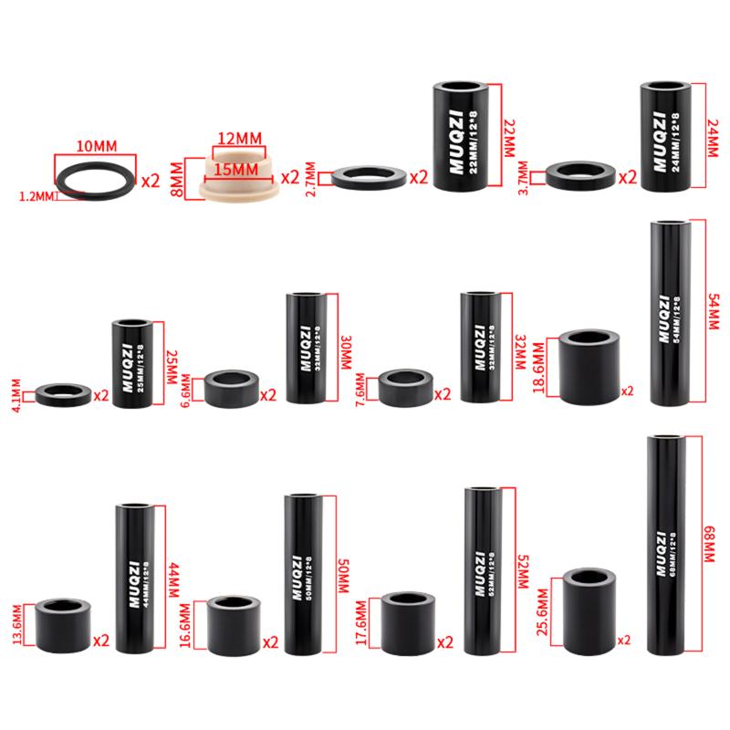 Hinterradstoßdämpferbuchse 22 24 32 44 50 52 54 68mm Innendurchmesser 8mm Mountainbike Stoßdämpfer Montage Teile
