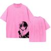 Manga Graphic T-shirt Chrollo Vintage Washed Oversized T Shirt For Men Women Clothing Cotton Short Sleeve Tees