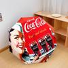 1PC Coca-cola Christmas Delivery Automatic Umbrella - Suitable Travel Outdoor Portable Umbrella Birthday Gift Daily Essentials