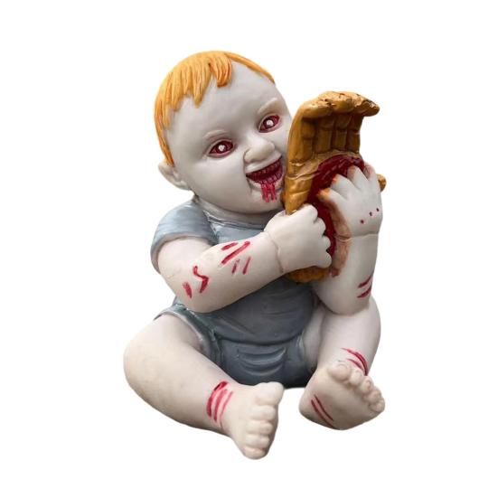 Halloween Ghost Baby Statue Creepy Zombie Baby Doll Figurine Sculpture Holiday Party Desktop Decoration Ornament