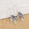 Natural Black Rutile Gemstone 925 Sterling Silver Handmade Dainty Earrings 1.60" Women's Jewelry Gift For Wife EE-47-23