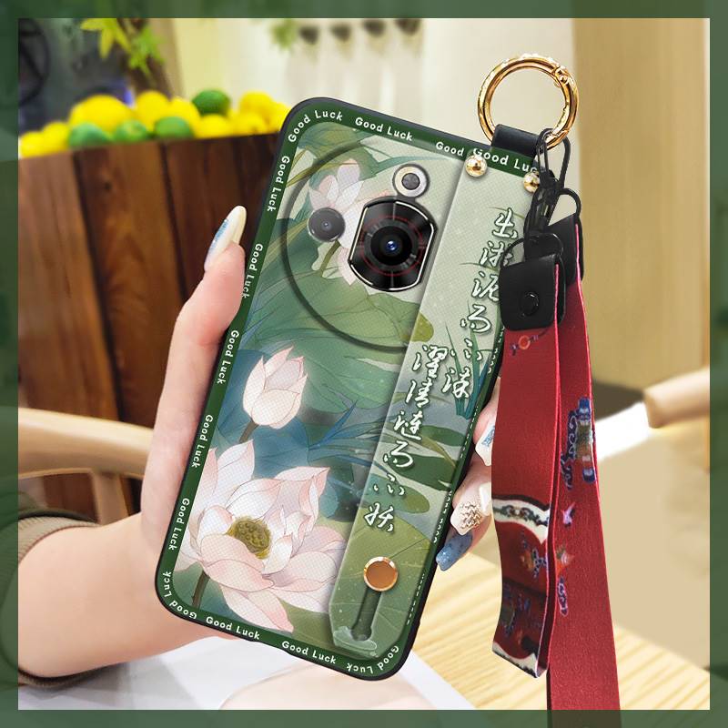 Capa de Telefone Estilo Chinês Resistente à Sujeira Para ZTE Nubia Focus Pro 5G Suporte Moda Anti-choque Para Mãe Capa Traseira Anel