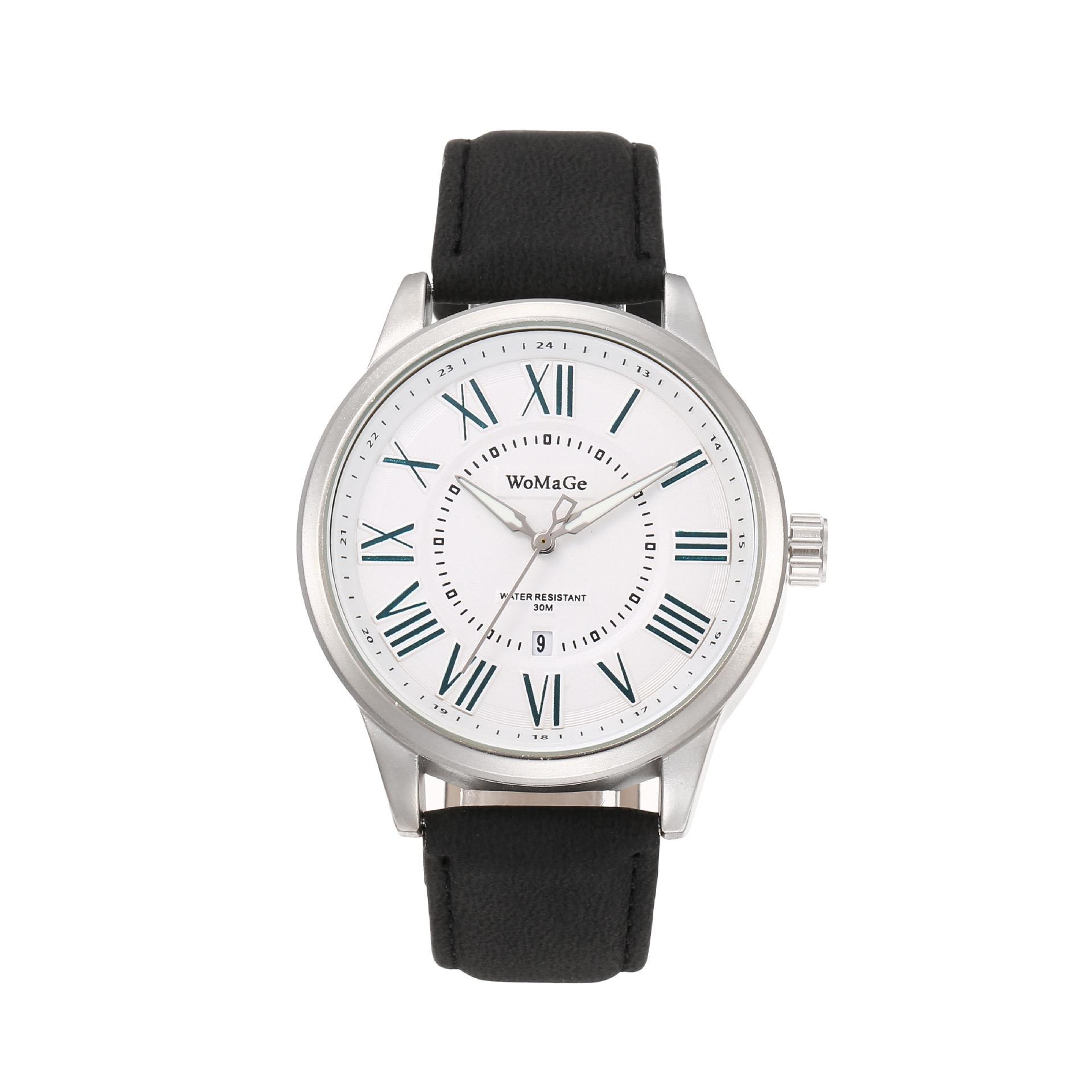 

New Large Dial Unisex Couple s Watch luxury Women s Watch Leather Strap Quartz Watch Men s Watch Clock белый