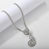 26 Flower Letter Necklace: Hip Hop Heart Pendant with Full Diamond Inlaid Tennis Chain for Women