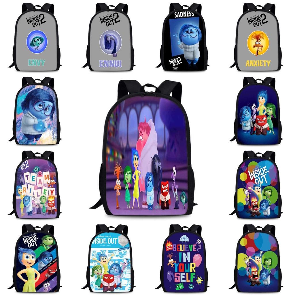 Spacious 15-inch Inside Out 2 Backpack Durable Oxford Cloth School Book Bag