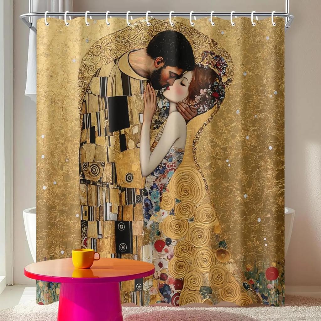 Mandala Shower Curtain Boho Bathroom Decor Vintage Floral Tapestry Pattern Curtain Hippie Indian Aesthetic Blue Orange Beige