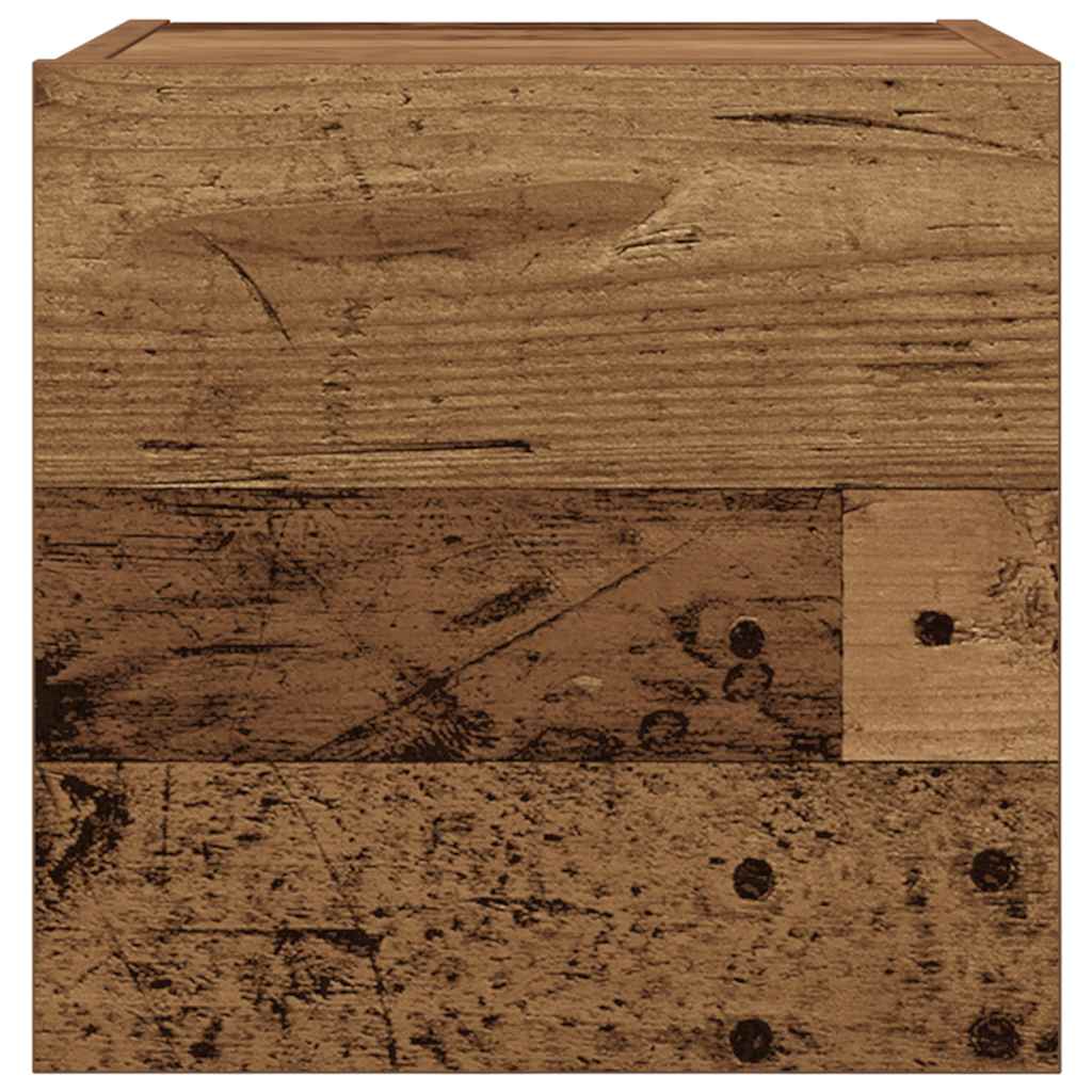 Wall Mounted TV Cabinets Set of 2 Rustic Wood Look 30.5 x 30 x 30 cm