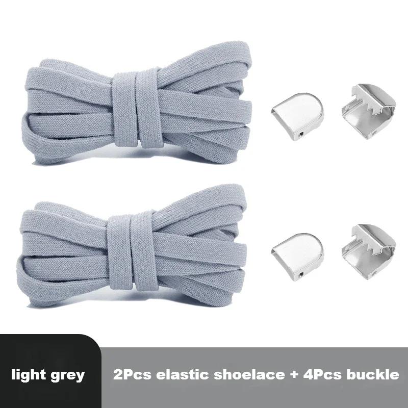 Elastic Laces Sneakers Shoelaces Without Ties End Locks College Style Shoestring Rubber Band for Laces Shoes Accessories 1Piar