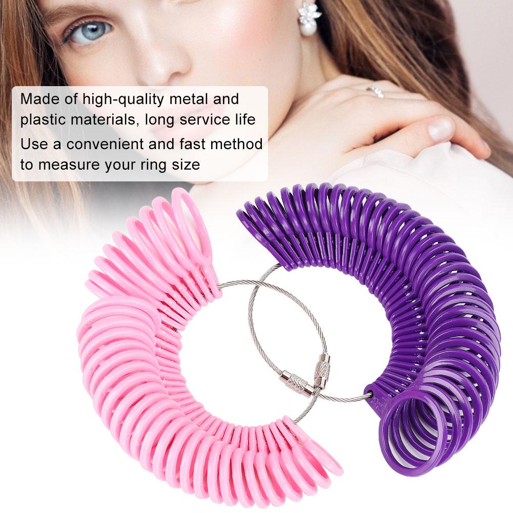 4 Stück Ringgrößenmesser Messwerkzeug Zubehör Finger messen Verstellbar Abnehmbar