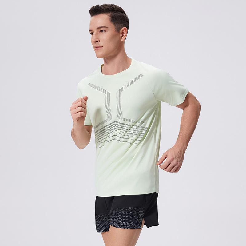2025 Men's Quick-Dry Breathable Running T-Shirt - Short Sleeve Casual Fitness Top