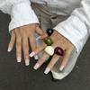 Ins Style Vintage Irregular Transparent Colored Resin Ring New Trend Boho Geometric Finger Rings Aesthetic Jewelry Accessories