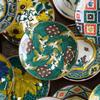 Waza no Kura Stylish Kutani ware small old Kutani blue ware with crane and karuta small serving branded Japanese - plates, masterpieces, plates,