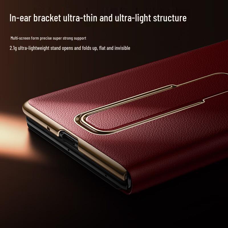 MOFI Huawei Mate X5 Genuine Leather Magnetic Flip Case with Invisible Wrist Strap