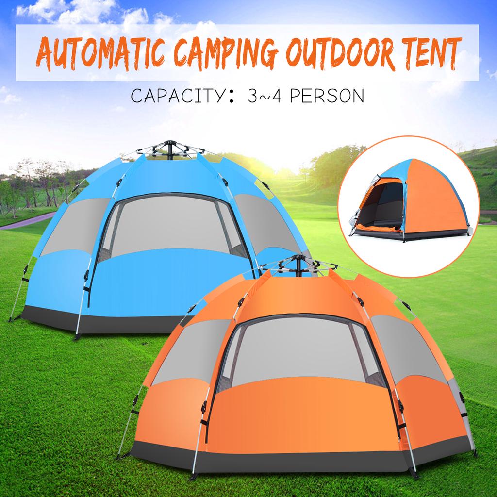 Details about / Waterproof 3-4 Person Automatic Instant Up Outdoor Camping Large Tent