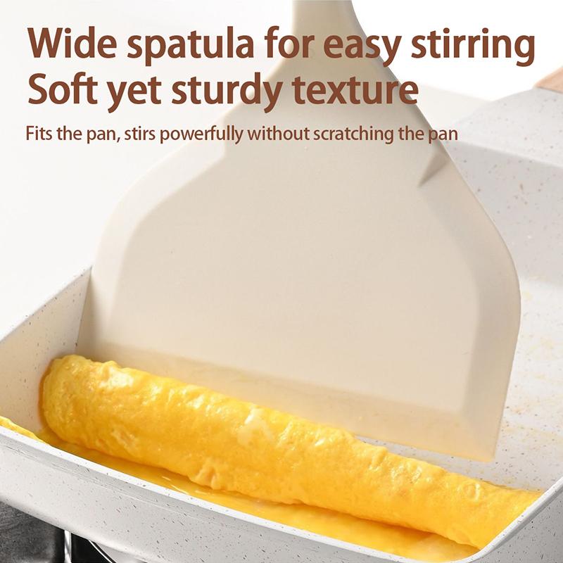 1pc Silicone Spatula Scraper Kitchen Utensils Heat Resistant Non-stick Frying Pan Fish Pancake Baking Scoop Cooking Tool CFQJ001