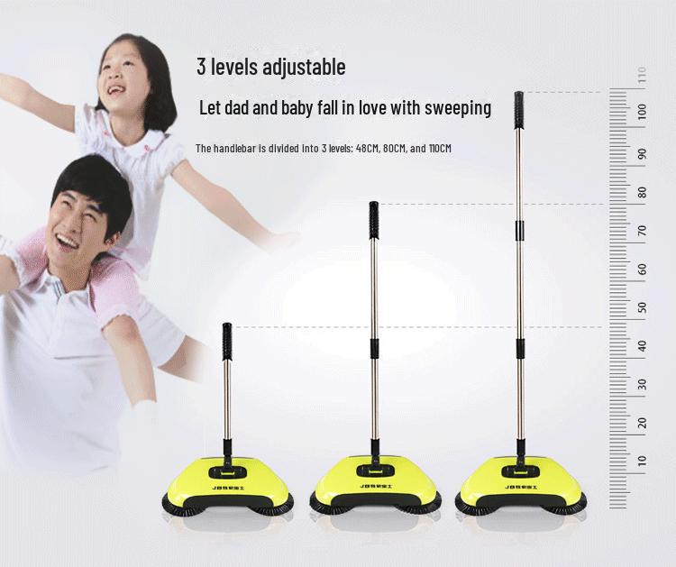 Rotating Hand Push Sweeper and Dustpan Set