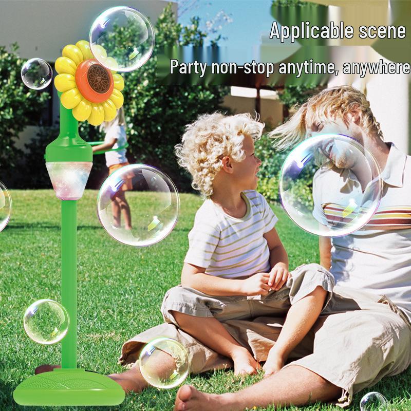 Sunflower Bubble Blaster: Remote Control Sound & Light Toy for Weddings, Birthdays, Camping, Outdoor Events
