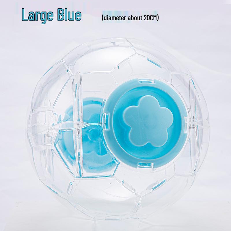 Transparent Hamster Running Ball - Golden Bear Crystal Wheel for Small Pets