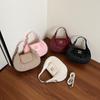 Shape Crescent Solid Color Single Shoulder Crossbody Bag Handbag Fashion Women