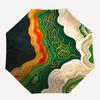 1pc Abstract Patterns Automatic Open/Close Umbrella, Portable Folding Umbrella for Travel, Themed Events, It is suitable as a gift for various festiva