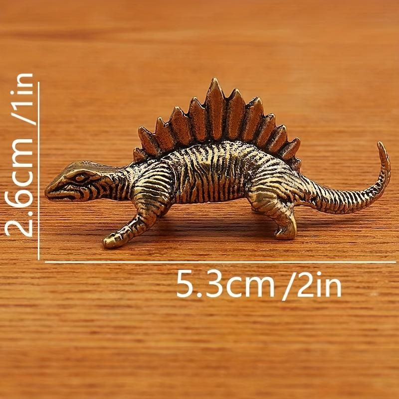 Miniature Antique Jurassic Brass Dinosaur Ornaments Figurines Bronze Dinosaur Statues Copper Mini Desktop Crafts Home Decor Gift