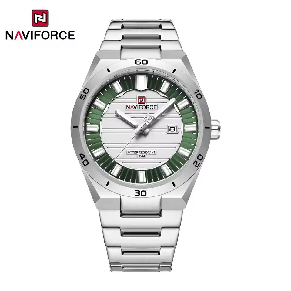 New NAVIFORCE Man Watch Top Brand Luxury Stainless Steel Business Quartz Watches Men Waterproof Luminous Date Wristwatch 9268