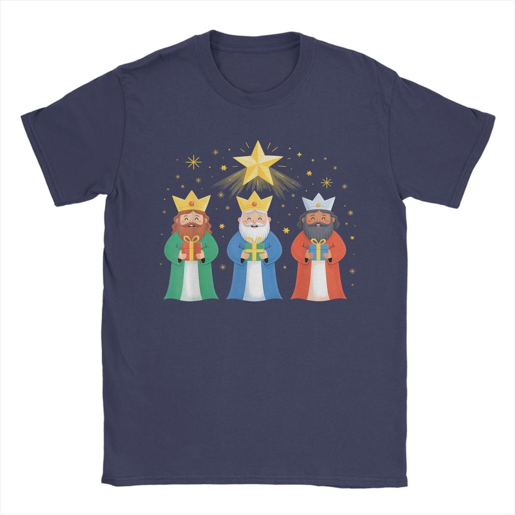 Vintage Three Kings Day Epiphany Celebration 2026 T-Shirts Men Cotton T Shirts Tres Reyes Magos Short Sleeve Tee Present merch