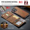 For Magsafe Wireless Charge Case For iPhone 16 e 15 14 Plus 13 12 Pro Max 2 in 1 Detachable Cards Leather Wallet Cover