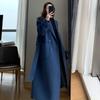 Il Nuovo Cappotto di Lana da Donna di Media Lunghezza È Sottile e Largo Sopra il Ginocchio Taglie Forti Cappotto di Lana da Donna
